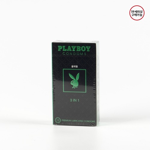 MAGICnLOVE, PLAYBOY 3 in 1(Fitted, Ribbed &amp; Dotted) condoms (12pcs/box)