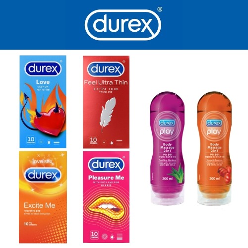 MAGICnLOVE, Durex set : 4 Condoms, 2 Massage gels (Only Members)