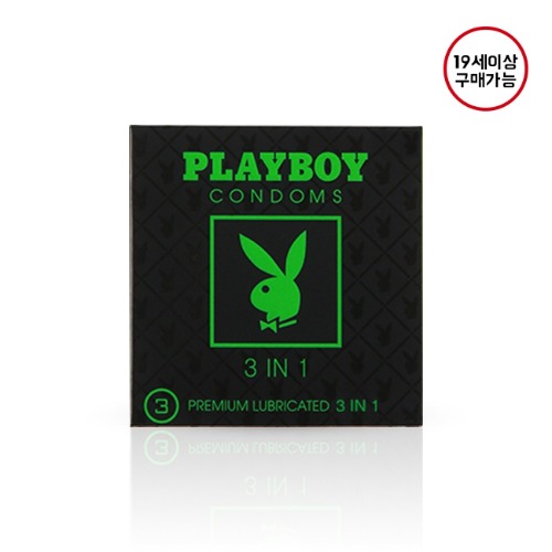 MAGICnLOVE, PLAYBOY 3 in 1(Fitted, Ribbed &amp; Dotted) condoms (3pcs/box)